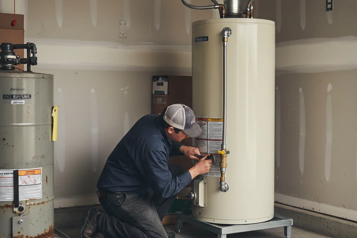 Water heater and shutoff valve replacement in Mount Auburn